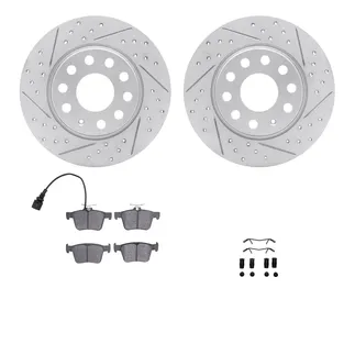 R1 Concepts WBUH1-74056 Brake Rotors - Carbon Coated - D/S W/ Optimum Oe Pads & Hdw